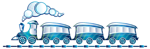 Blue Train Vector