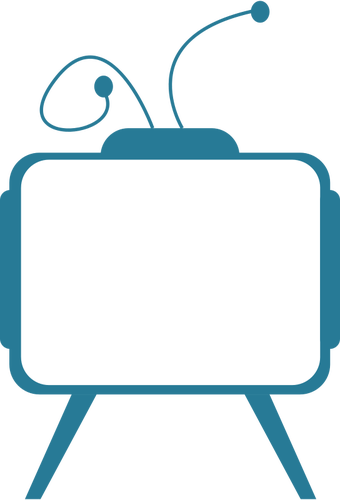 Blau-TV-Receiver-Vektor-Bild