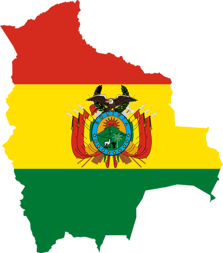 Bolivien-Flagge-Karte