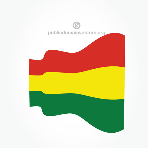 WellenfÃ¶rmige bolivianischen Vektor-flag