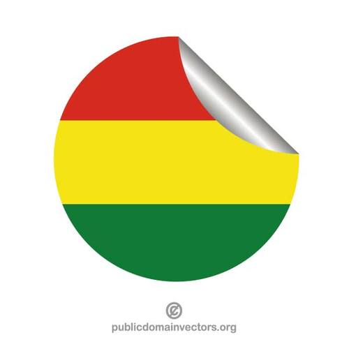 Adesivo com a bandeira da BolÃ­via