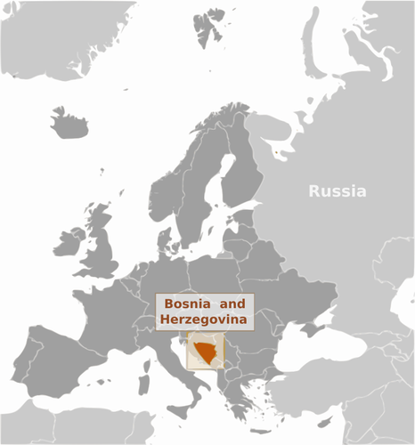 Kaart van BosniÃ« en Herzegovina