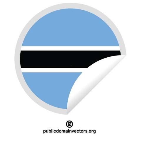 Botswanas flagg runde klistremerke