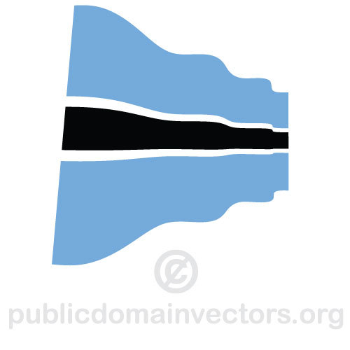 Bendera bergelombang vektor Botswana