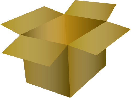 Vector de la imagen de la caja de cartÃ³n con un gradiente de