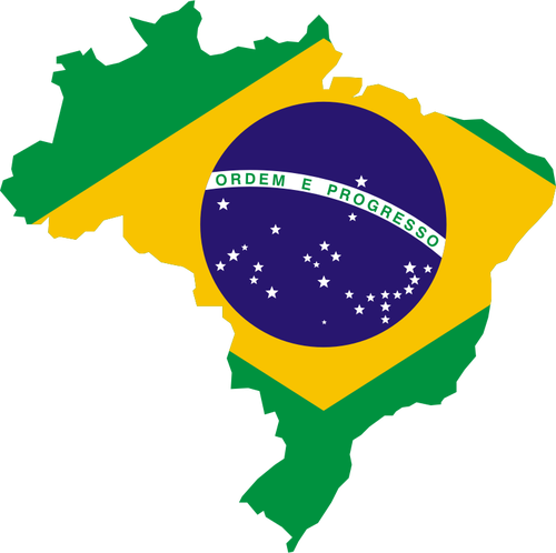 Mapa de bandeira do Brasil