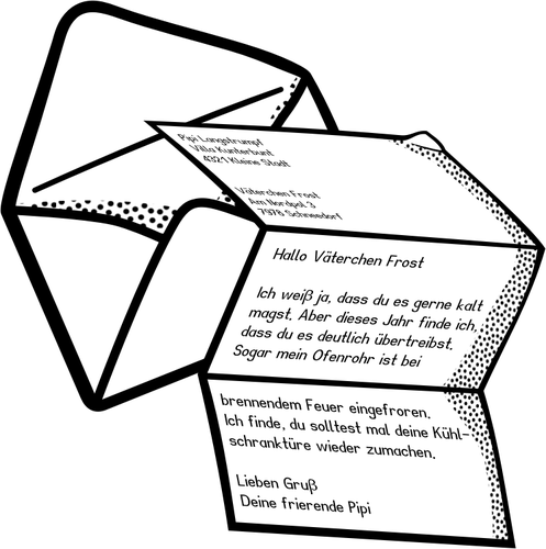 Letra de amistad de una ilustraciÃ³n de vector de sobres