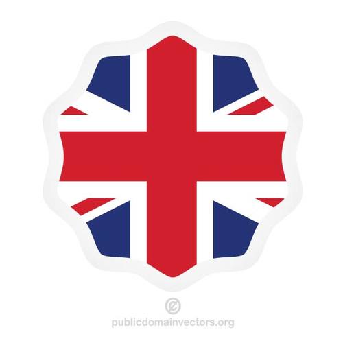 Bandeira britÃ¢nica em adesivo redondo