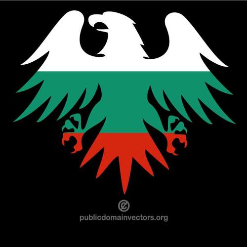 Vultur heraldic cu drapelul Bulgariei