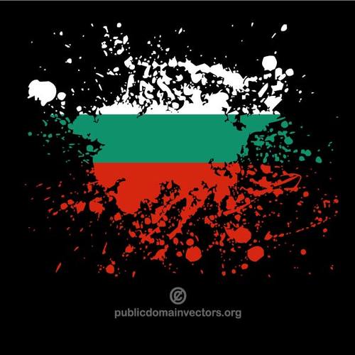 Bendera Bulgaria berbentuk hujan rintik-rintik tinta