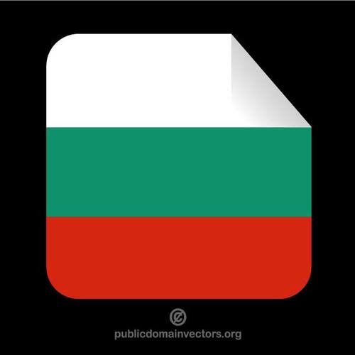 Sticker with Bulgarian flag