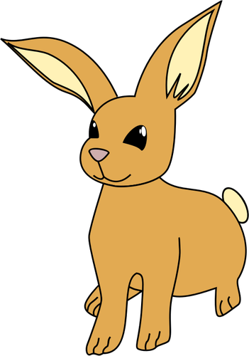 Bunny med lÃ¥nga Ã¶ron vektor illustration