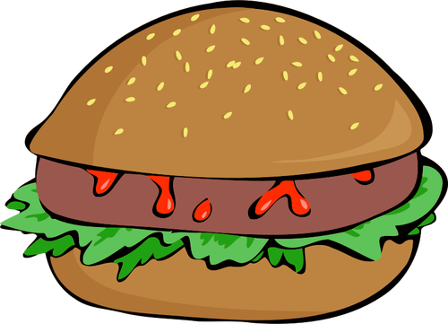 Hamburger z saÅ‚atkÄ…