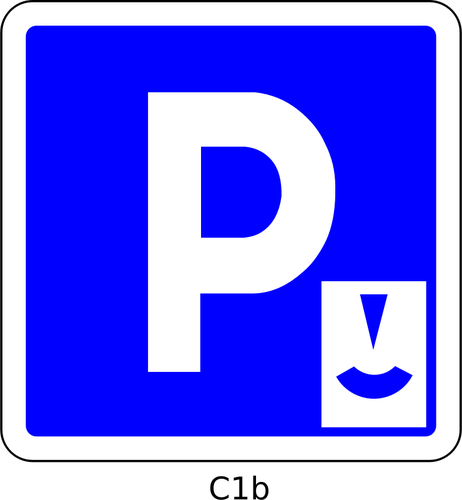 Imagem vetorial de sinal de estrada do disco Ã¡rea azul de estacionamento