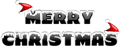 Merry Christmas text vector
