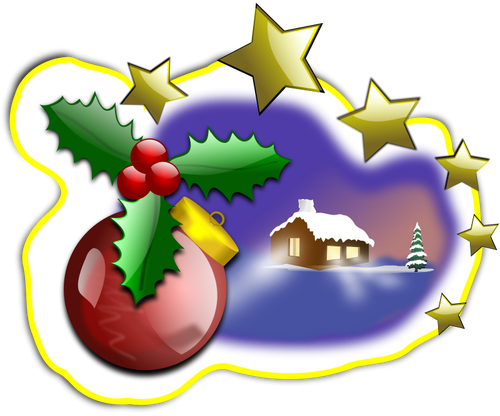 Illustrazione di paesaggio di Natale