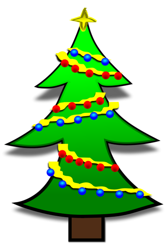 Ãrvore de Natal decorada com lÃ¢mpadas coloridas