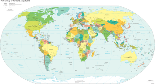 Mapa polÃ­tico do mundo