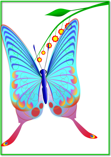 Butterfly med mange farger
