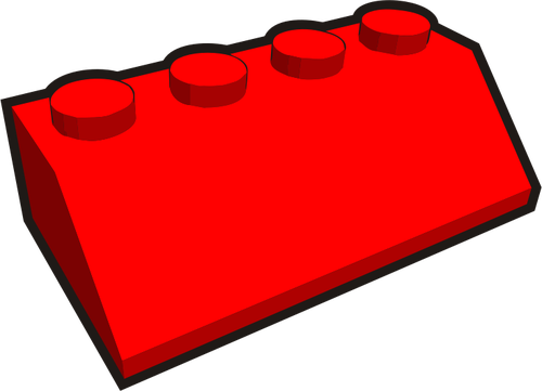 tijolo elemento vermelho vetor clip-art 1 x 4 canto miÃºdo