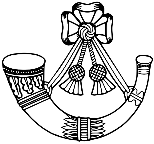 ÅšwiatÅ‚o obrazu wektorowego odznaka piechoty