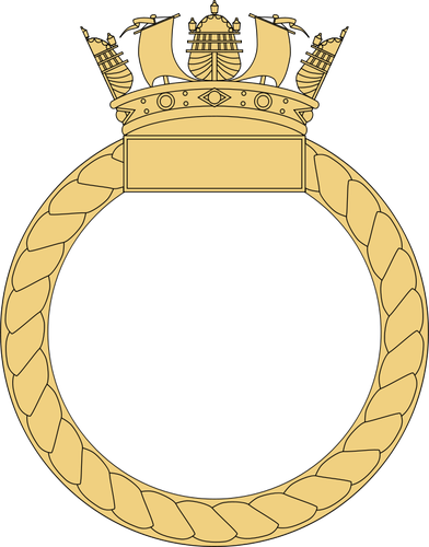 Navy ship badge vector image
