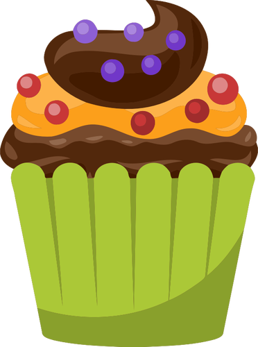 Fruktig cupcake