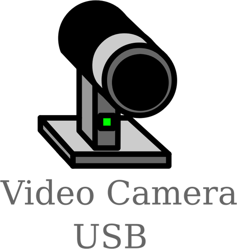 USB video kamera iÅŸareti illÃ¼strasyon vektÃ¶r