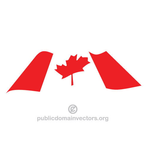 Ondulado vector bandera de CanadÃ¡
