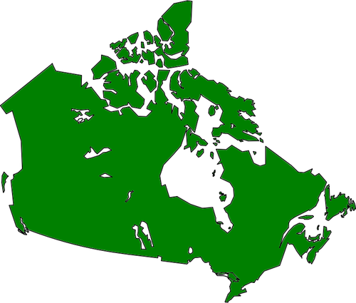 Mapa Kanady vektorovÃ½ obrÃ¡zek
