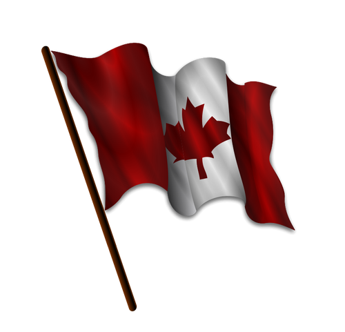 Immagine di vettore sventolante bandiera canadese
