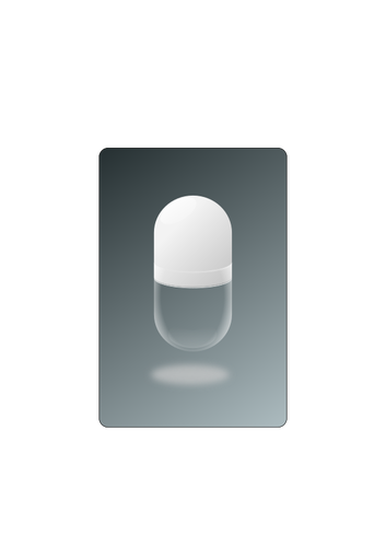 Grijze en witte capsule illustratie
