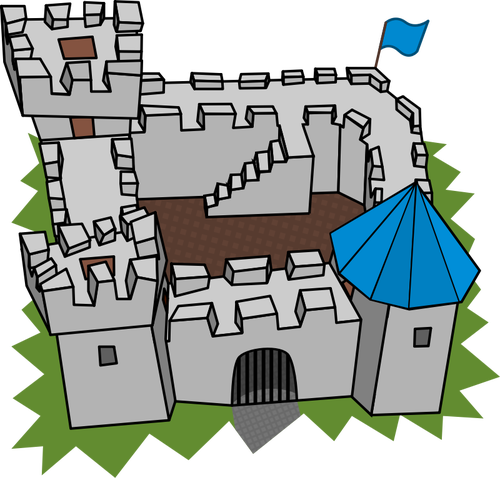 Desenho animado castelo vetor clip art