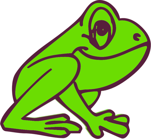 Cartoon frog profile