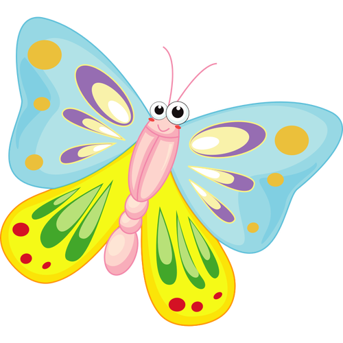 ZÃ¢mbind ilustrare de vector desene animate fluture