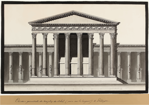 Tempel van Baalshamin Palmyra vector afbeelding