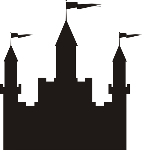 Castle vector silhouette