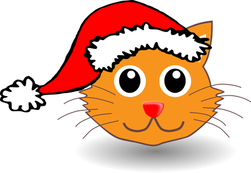 Gato con vectopr sombrero de Santa Claus