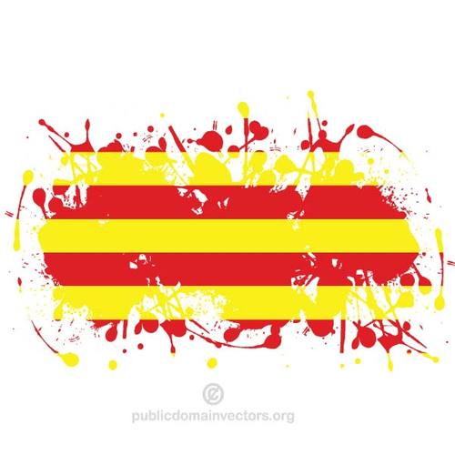 Geschilderde vlag van CataloniÃ«