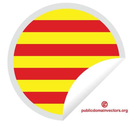Catalonia bayraÄŸÄ± ile etiket
