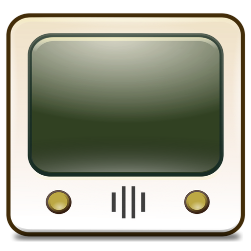 Vecchio televisore CRT illustrazione vettoriale