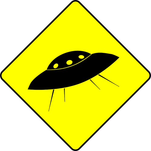 UFOs precauÃ§Ã£o sinal vector imagem