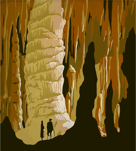 Caverna con personas