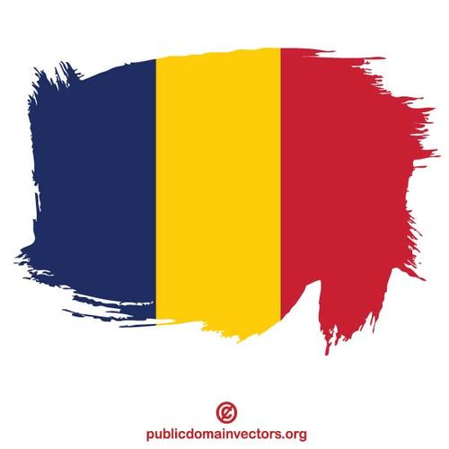 Geschilderde vlag van Tsjaad