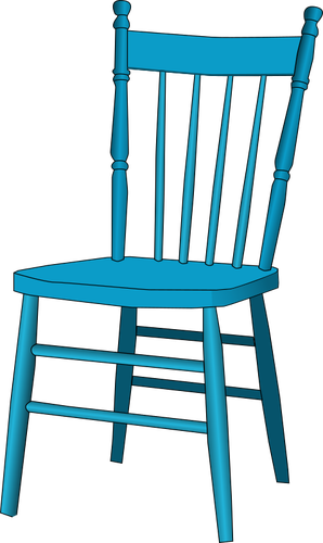 Chaise bleue