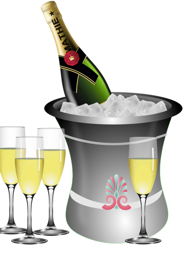 Champagne portie vectorillustratie