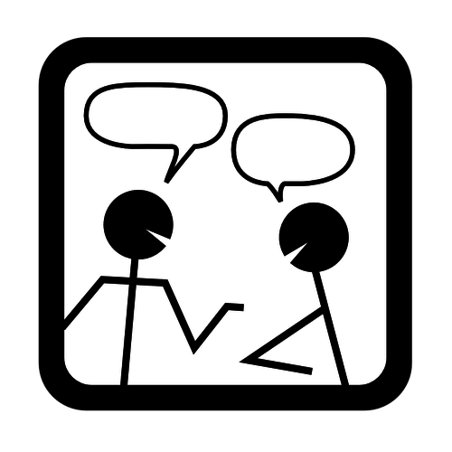 Konverzace dialog ikona vektorovÃ© ilustrace