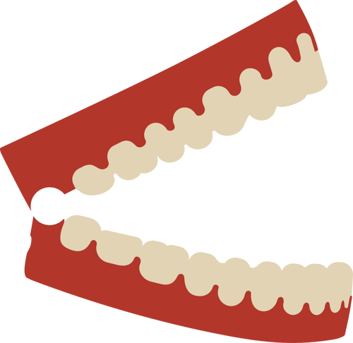 TrÄƒncÄƒnit dintii cu vectorul baza roÅŸu imagine