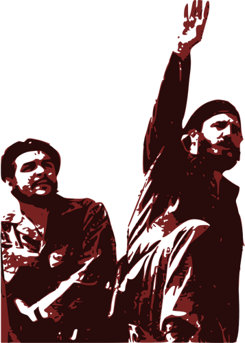 Imagine vectorialÄƒ Che Guevara ÅŸi Fidel Castro