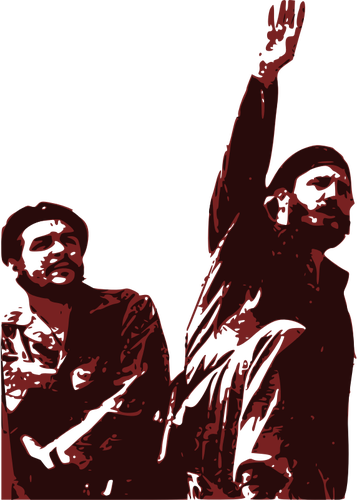 Fidel Castro ve Che Guevara vektÃ¶r gÃ¶rÃ¼ntÃ¼